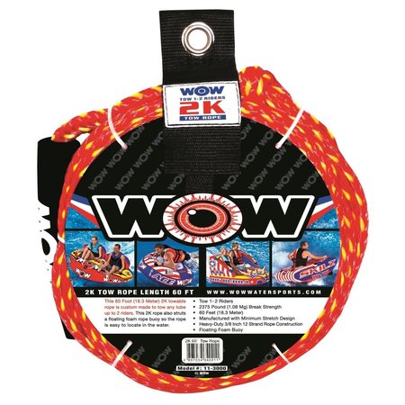 WOW SPORTS 11-3000 60 ft. 2K Tow Rope WO380015